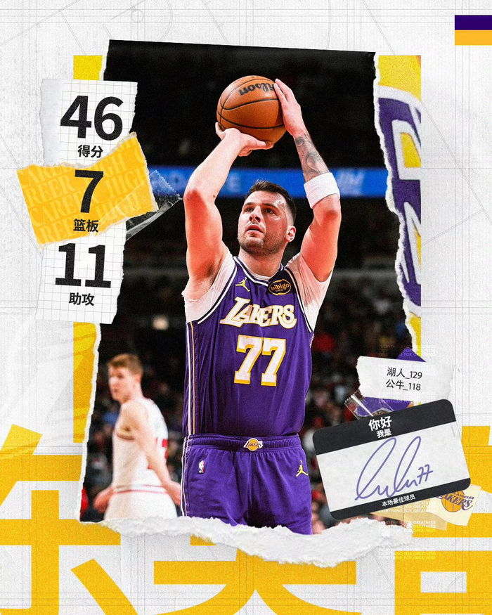 比分数据-东契奇40+得分掩盖防守短板|常规赛|湖人|体育赛事讨论|卢卡-东契奇|芝加哥公牛队_新浪体育_新浪新闻